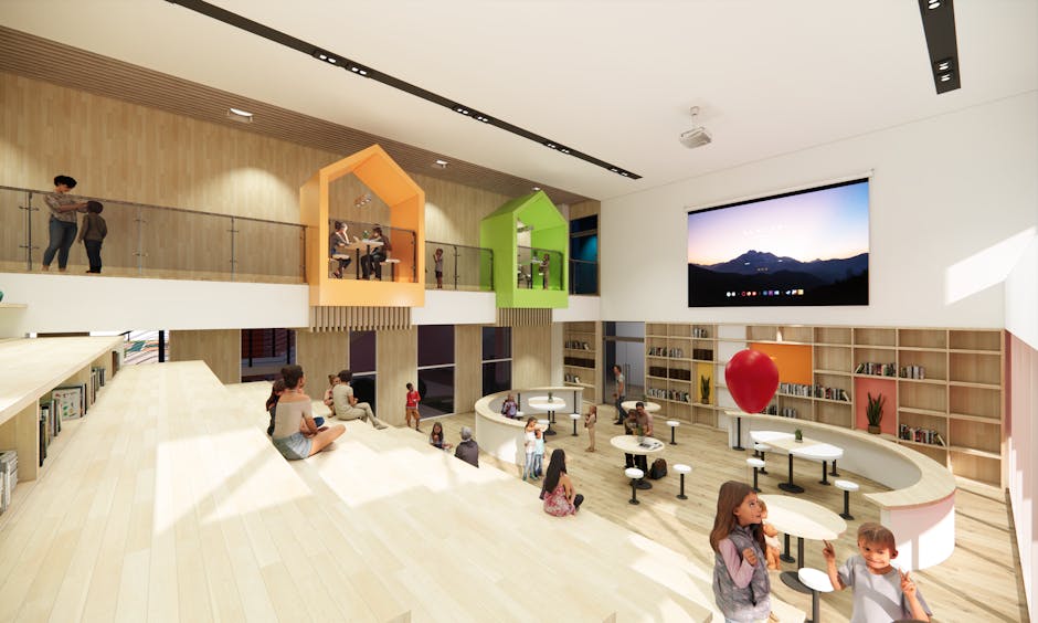 Children playing in daycare environment